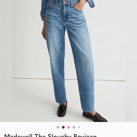 Madewell The Slouchy Boyjean Sz 28 High Rise Light Wash 100% Cotton Contemporary - Picture 2 of 7